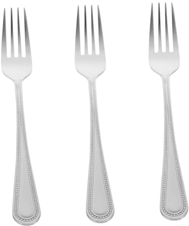 ABOOFAN 3Pcs Stainless Steel Small Dessert Forks Set for Cake and Dessert, Lightweight and Easy to Clean, for Party and Milk Tea Shop Use