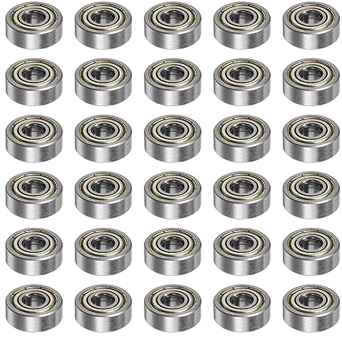 QUARKZMAN 30 Stück 605ZZ Kugellager 5x14x5mm Karbonstahl Doppel Abgeschirmt Z1 Lager für Motoren