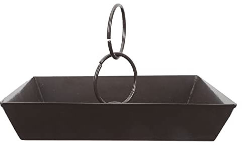 DIXII Chaîne de pluie décorative pour gouttière, collecteur de pluie, cuvette de toit, fontaine à oiseaux avec chaîne de fixation pour extérieur, jardin, balcon - Noir