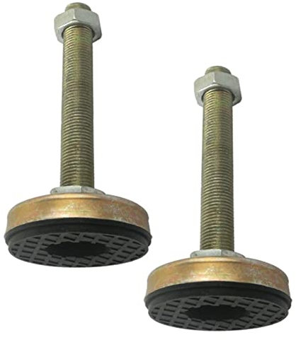 2 Stück M16 x 100 mm Gewinde, verstellbare Möbelfußschale, 62 mm Basisdurchmesser, Gelenk-Nivellierfuß for Garagen, Werkstätten, Büros