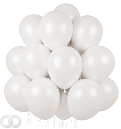 Palloncini bianchi perlati, confezione da 100 palloncini in lattice da 30,5 cm, per feste di compleanno, matrimoni, feste romantiche, decorazioni