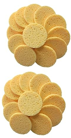 Healeved 40stücke Hautfreundliche Makeup-pads Runde Gesichtsreinigungsschwämme Aus Zellulose Für Sanfte Reinigung Und Makeup-entfernung Für Empfindliche Haut
