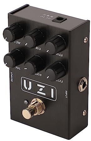 E-Gitarren-Effektantrieb. E-Gitarren-Effektantriebspedal, Gitarren-Reverb-Effektpedal-Effektor, der Gitarrenverzerrung und Overdrive-Effekte Simuliert (AN 35 Schwarz)