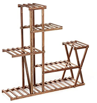 CGCSYZ Pflanzenständer für den Innenbereich, Pflanzenständer, 5-lagiges Pflanzenregal aus Holz, Regal, Ausstellungsregal, für Zuhause, drinnen und draußen, Hof, Gart(