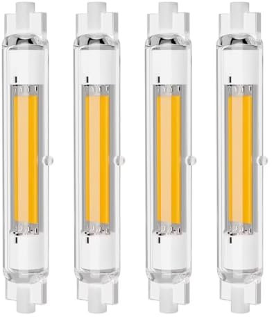 EIMOPE R7S LED 118mm Dimmbar 30w Lampen,30w R7S LED 78mm Glühbirne ersatz für 200W 300w J118mm Halogenstab, Warmweiß 3000K 3000LM, 360°Abstrahlwinkel, R7S LED Leuchtmittel, Kein Flackern, 4er Pack