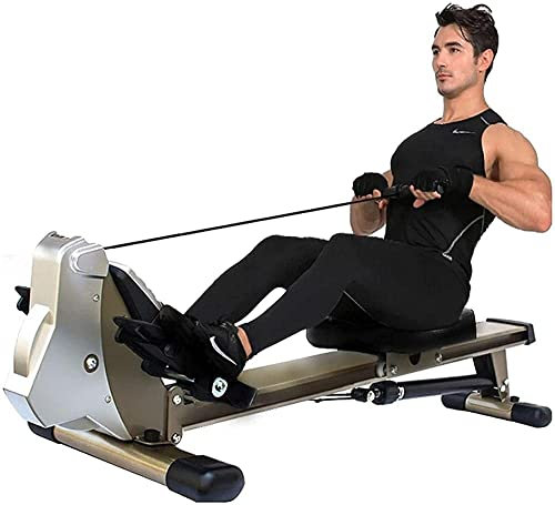 CAFIEDR Fitnessgeräte Rudergerät Home Faltbares RudergerätAerobic-Fitnessgerät Einstellbarer Widerstand Rudern Bauchmuskeltraining Sport Fitnessstudio