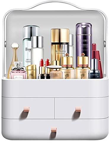 BSNANCA Makeup Organiser Storage Display Box Large-capacity Cosmetic Storage Box Desktop Jewelry Lipstick Makeup Brush Finishing Box Dressing Table Skin Care Product Rack Cosmetic Organisers ()