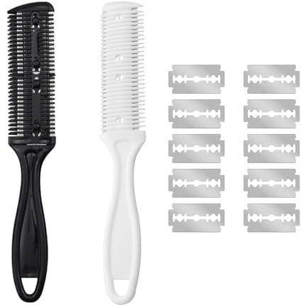 EUYKQNOI 2 Pcs pettine tagliacapelli sfilzino per capelli Pettine da Taglio Professionale,Pettini per Tagliacapelli Universali,Pettine per Tagliare Pettine Taglio Capelli per il Salo e l'uso Domestico