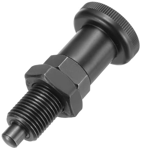 PATIKIL Perno De Punta Esférica Push Fit M16x1.5 Perno De Retorno Por Resorte De Acero Al Carbono Perno Indexable Retráctil De Roscado Fino Para Equipos