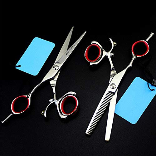 Haarschneidemaschine, Friseurschere, Haarschneideschere, 5,5 Zoll, Linkshänder, Japan 440c Stahl, drehbares Haarscheren-Set, Schneiden, Friseur, Haar-Effilierschere, Friseurschere