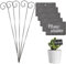 ARTGUTS Lot de 10 cadres porteurs en métal ardoise - Étiquettes pour plantes d'extérieur résistantes aux intempéries - Étiquettes pour plantes, herbes, graines, fleurs, légumes (10 x 7 cm)