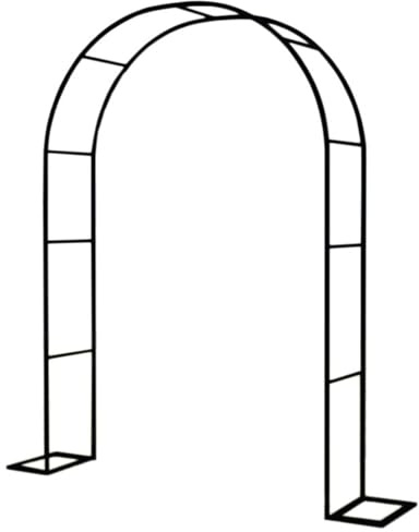 Pergola en métal antirouille - Arche de jardin pour plantes grimpantes - Résistante aux intempéries - Décoration de mariage et de fête de mariée - Noir - 240 x 250 cm