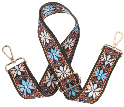 Healifty Adjustable Vintage Pattern Banjo Strap Metal Buckle for Banjo and Mandolin Musicians for Live Music Events