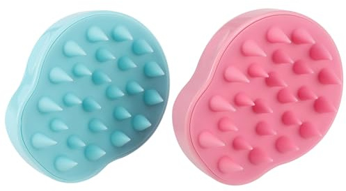 LABRIMP 2 Stück pack Kopfhautmassagebürste aus Silikon Massagebürste des Stoffwechsels und Sanften Reinigung für Shampoo und Kopfhautpflege