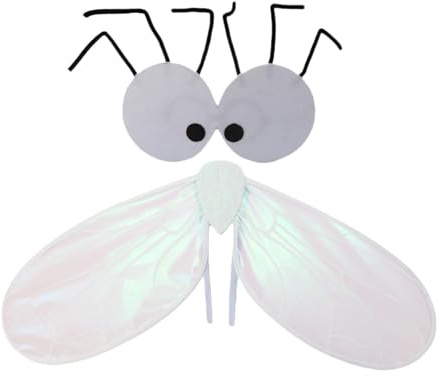 APLVFFZH Fly Wing Traje Lente Accesorios Creativos de Poliéster para Halloween Carnaval Cosplay Decoración Adecuado para Reuniones Familiares Festivales, Blanco