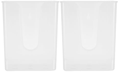 SHINEOFI 2 Pezzi Vaso da Fiori Trasparente da Parete per Orchidee Phalaenopsis e Felci, in Plastica 15,50x12,70x10,20cm, per Balcone e Composizioni Vegetali da Muro, Salva Spazio