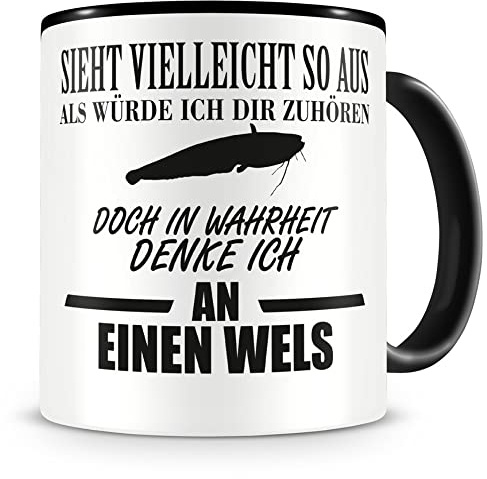 Samunshi® Angel Tasse Fisch - Wels Tasse - Angler Geschenke für Männer Angel Zubehör Geschenk für Angler Zubehör