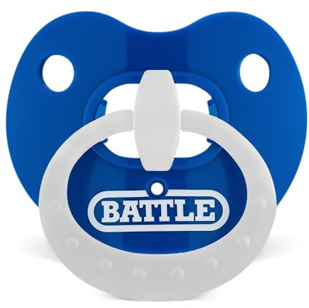 Battle Binky Oxygen Football Mouthguard, Royal Blue/White