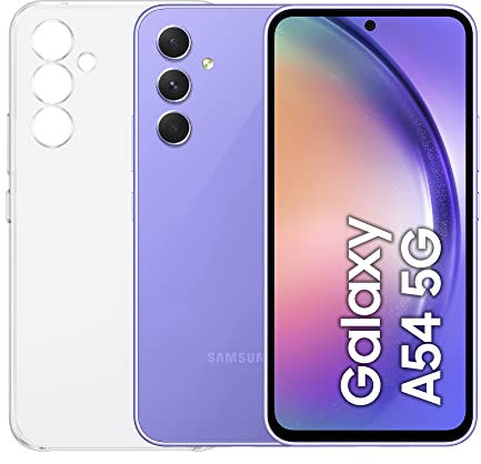 Samsung Galaxy A54 5G, Clear Cover inclusa, Smartphone Android, Display FHD+ Super AMOLED 6.4”, 8GB RAM, 256GB di memoria interna espandibile, Batteria 5.000 mAh, Awesome Violet [Versione Italiana]