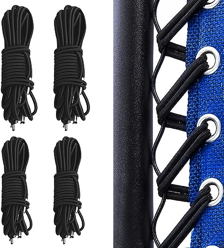 SKHAOVS Ersatzkordel für Zero Gravity Stuhl, Ersatzkordel, Reparaturwerkzeug-Set für Zero-Gravity-Stuhl, Liegestühle, Gartenliegen, 1,3 m/2 m (schwarz), 4 Stück
