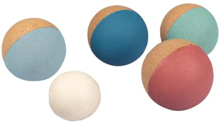 Korko Boccia Set Super Champions - Natürlicher Outdoor-Spielspaß mit Korkbällen - Fami-lienfreundlich & Umweltbewusst