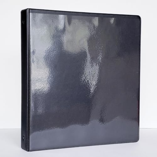 Easel Ring Binders - Flip Over The top Style Platform Construction. (Black, 11 X 8 1/2 Sheet Size Bound on 11 Side)