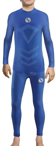 sesto senso Lange Thermo Unterwäsche Kinder Jungen Sport Bunt Kompressionshose Thermounterhemd