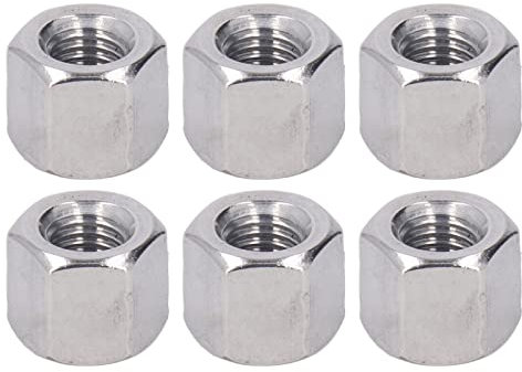 10 Stück Silberne Sechskant-Überwurfmutter, Rostfreier Edelstahl 304, Sechskant-Verbindungsmutter, M10 X 15 Mm Länge, Muttern, Geeignet Für Bolzen, Bolzen, Maschinenschrauben