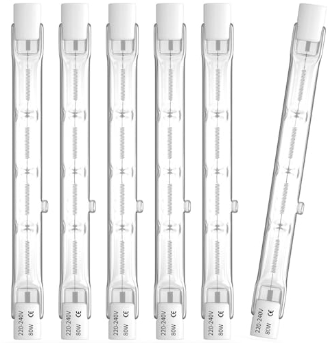 Mofomo R7S Halogen Glühbirne 118mm 300W 230V, Dimmbar, Warmweiß 5500lm, J118 Linear Lampe, 6er Pack