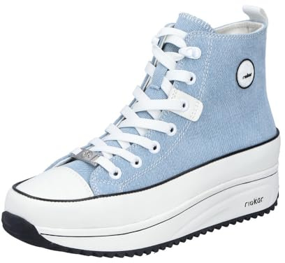 Rieker Högklackade sneakers för dam, Färg: blå, 39 EU
