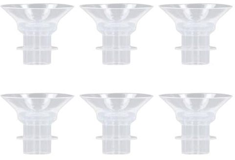 6 Pcs Flange Inserts, 13/15/17/19/21mm Silicone Wearable Breast Pump Flange Insert Kit for 24mm Most Pumps, Pumping Breastfeeding Essentials (15MM)