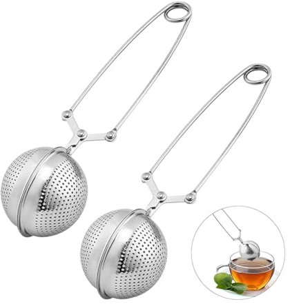 2 PCS Stainless Steel Loose Tea Infuser, Suitable for Steeping Loose Leaf & Flower Tea