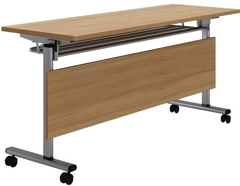 Faltbarer Konferenztisch Modern Meeting Flip Top Mobile Training mit leisen Rädern Seminar für Büro und Zuhause