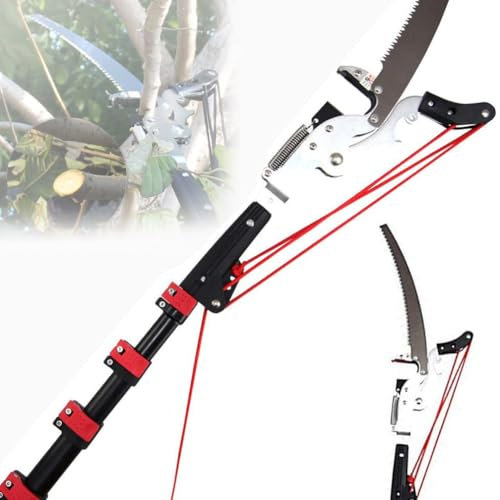 Tijeras de podar de Ramas Altas, Tijeras de podar telescópicas de Brazo Largo, Sierra de pértiga de Largo Alcance, Tijeras de podar largas para Jardines, recolección de Frutas,5.4M