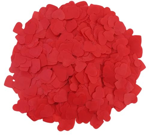 30g Herz Konfetti, Papier Herz Konfetti, Hochzeit Tischdekoration, rote Dekoration Herz Papier für Party, Geburtstag