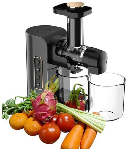 Cold Press Juicer Machines, Slow Masticating Juicer 3 Masticating Modes, BPA Free,150W Powerful Quiet Motor Self Feeding High Yield Juice Extractor, For Whole Fruits and Vegetables,