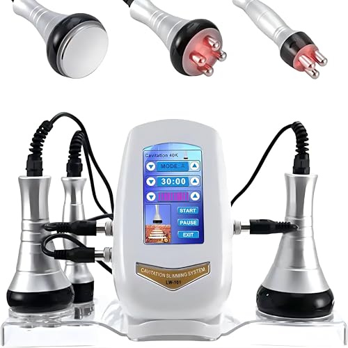 Macchina per cavitazione 40K 3 in 1 Macchina dimagrante Strumento a radiofrequenza Macchina per la cura della pelle Macchina multifunzionale per la bellezza del viso per viso, addome, glutei e cosce