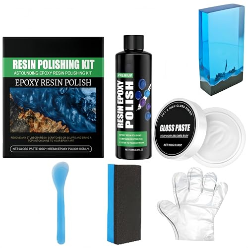 Composto lucidante in resina, kit di lucidatura in resina epossidica, per finiture lucide, paste abrasive per finiture lucide per graffi, levigatura e superfici (1Pezzo)