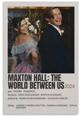 Maxton Filmhalle, romantische Liebe, Retro-Fernsehserie, Poster, Wandkunst, Leinwand, ästhetisches Cover, Poster, Vintage-Musik und Filme, dekoratives Gemälde für Wohnzimmer, Schlafzimmer, 40 x 60 cm