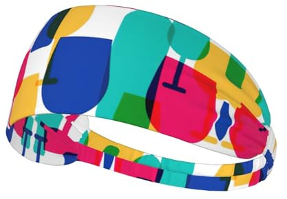 Fascia elastica per esercizi con stampa di bicchieri da cocktail e bottiglie di vino, vestibilità regolabile, ideale per yoga, escursionismo