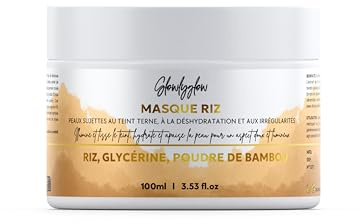 Masque Visage Riz 100 ml – Éclat & Hydratation | Lisse, Apaise & Unifie le Teint | Riz, Glycérine & Rose de Damas | Tous Types de Peaux
