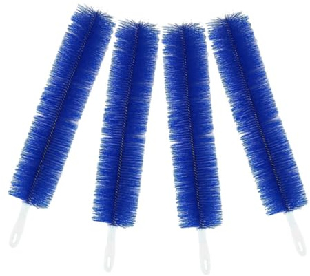 LRXIYODE 4pcs Flexible Fan Dusting Brush with Bendable Hard Bristles and Ergonomic Long Handle for Efficient Electric Fan and Blinds Cleaning Multi Purpose Dust Removal Tool for Home Use