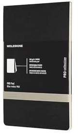 Moleskine PRO Pad, Soft Cover, Large (5 x 8.25) Ruled/Lined, Black, 96 Pages