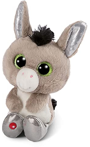 NICI Glubschis: Das Original – Glubschis Esel Donki 25cm – Kuscheltier Esel mit großen Augen – Flauschiges Plüschtier mit großen Glitzeraugen – Schmusetier für Kuscheltierliebhaber