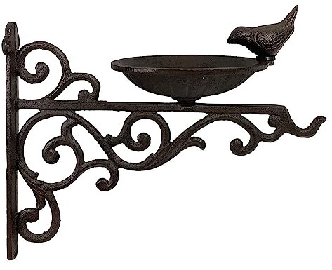 Vogeltränke Wandmontage Vögelchen Futterschale Vogelbad Gusseisen Antik-Stil