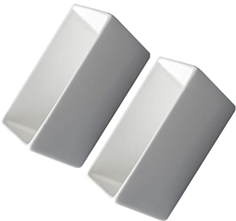 Angoily 2pcs Coffee Cube Jar Milk Dispenser Sauce Dipping Dish Packet Holder Sugar Sachet Holder Food Sugar Cubes Ceramic Candy Pot Ketchup Ceramics Western Style White