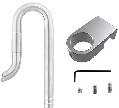 MiOYOOW Lily Pipe en Acier INOX pour Petit Aquarium, Tuyau d'écoulement d'entrée Sortie d'aquarium avec Pince à Fixation en Métal pour Aquarium de Plantes (Compatible avec Tuyaux Filtre 12/16mm)