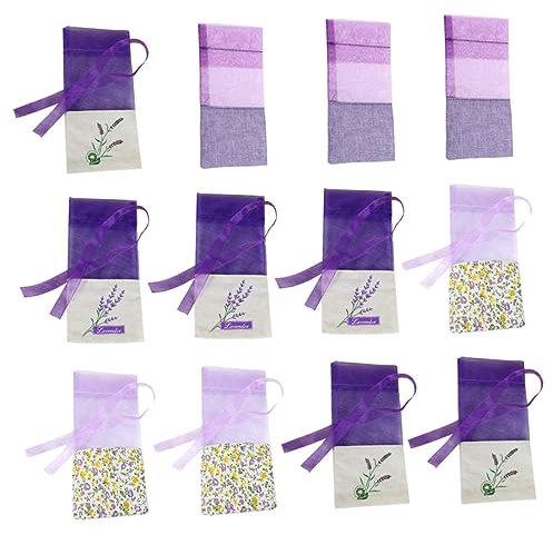 FUNOMOCYA 12St Süßigkeitentasche klare Süßigkeitentüten Taschen Auto Lavendel kleine Geschenktüten Tasche mit Kordelzug Wagen hängende Tasche Beutel Schublade Erfrischer