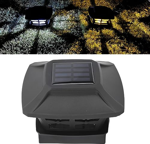 Topyond Solar-Pfostenkappenleuchten, Solarlampen für Außen Garten, 2 Farbmodi Gartenleuchten, Wasserdicht, Dekorative LED-Zaunpfostenlampe Für Innenhof, Garten, Korridor,Gehweg