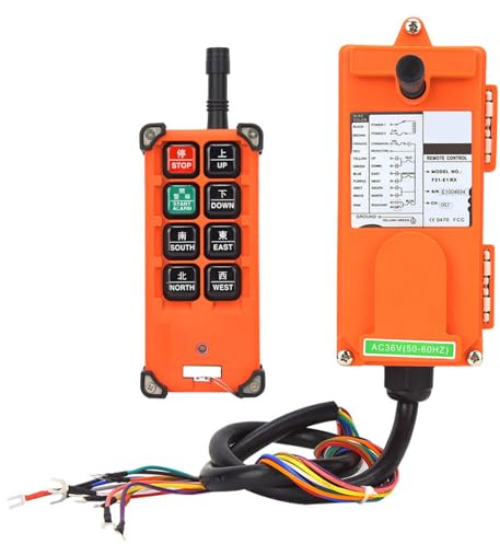 Hoist Lift, Industrial Remote Control Hoist Lift, High Sensitivity, IP65, One Receiver + One Transmitter, Battery Voltage Warning, Electric Hoists